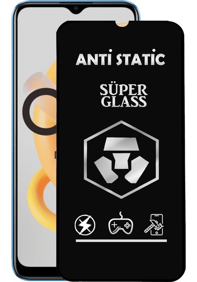 Realme C11 2021 Tam Kaplayan Anti Statik Dayanıklı Süper Cam Ekran Koruyucu