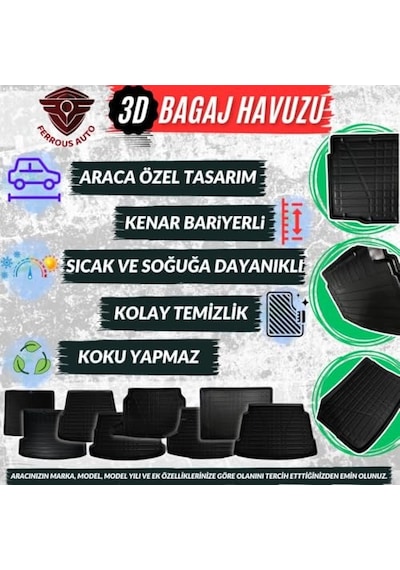 Fiat Egea Cross İle Uyumlu 4d Paspas Ve 3d Bagaj Havuzu 2021 Ve Üstü