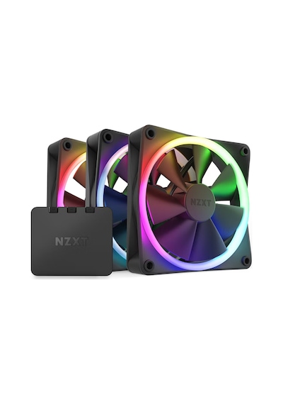 Nzxt F120 Rgb Siyah 120 Mm Fan 3'lü Set Rf-r12tf-b1