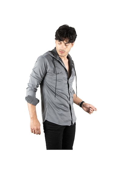 Deepsea Erkek Füme Kapüşonlu Slim Fit Dar Kesim Gömlek Likralı Pamuklu Likralı Kot Gömlek 2300396 Füme Deepsea Erkek Füme Kapüşonlu Slim Fit Dar Kesim Gömlek Likralı Pamuklu Likralı Kot Gömlek 2300396 Füme