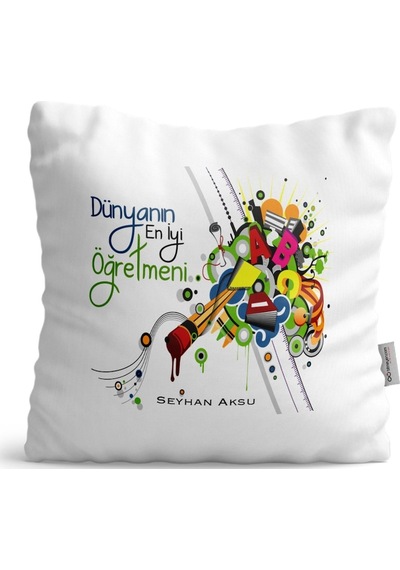 Kişiye Özel Dünyanın En Iyi Öğretmeni Saten Yastık - 27