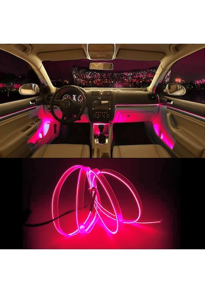 Carub İp Neon Araç İçi Torpido Ledi Esnek 2 Metre 12V Kırmızı BR4327556