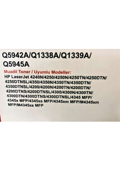 My Toner Hp Q5942A/Q1338A/Q1339A/Q5945A Uyumlu Toner