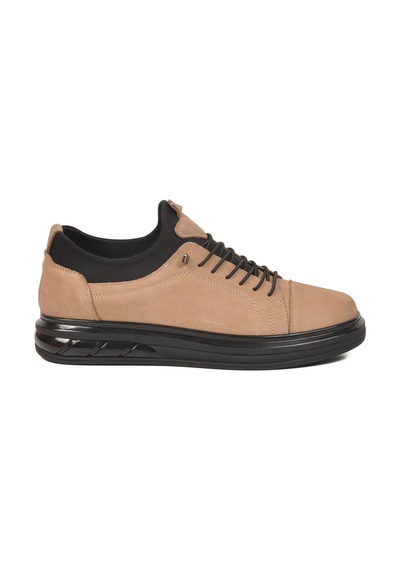 Ayakmod Kum Nubuk Hakiki Deri Erkek Casual Ayakkabı 117 M Bej