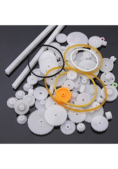 Robotistan 75 Parça Plastik Dişli Çark Seti (DC Motor - DIY - Hobi Seti)