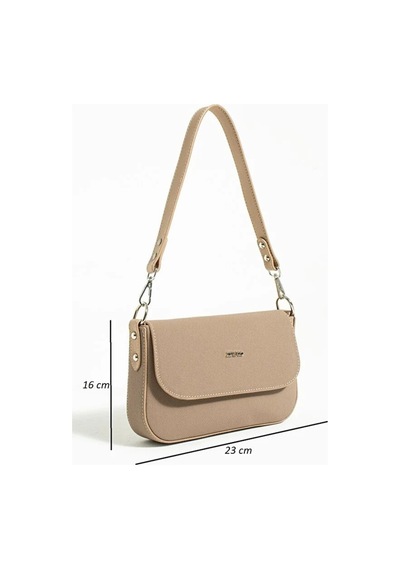Just Polo Kadın Günlük Kullanıma Uygun Su Geçirmez Şık El Ve Omuz Çantası Shopper Ebat: 23 X 14 Cm Vizon