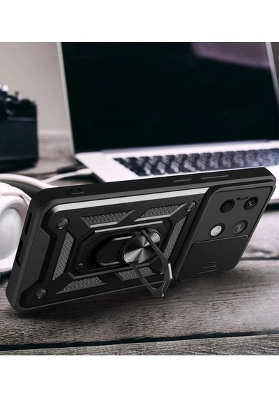 Xiaomi Poco X6 Pro Kılıf Pars Lens Yüzüklü Silikon Yeşil