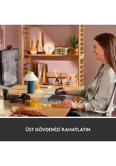 Lift Kablosuz Ergonomik Dikey Mouse, 57 Dikey Açı, 4000 Dpı, Sessiz, Küçük Ve Orta Eller İçin, Bluetooth, Logi Bolt Usb Alıcı, 24 Ay Pil Ömrü, Siyah