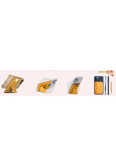 Xmlbayiciniz Magsafe Cüzdan Kartlık Deri Güçlendirilmiş Mıktanıs Standlı Özel Tasarım,iphone 17/16/15/14/13/12 İle Uyum Çok Renkli