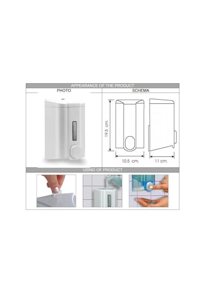 Vialli S4 Sıvı Sabun Dispenseri Aparatı Beyaz 1 L