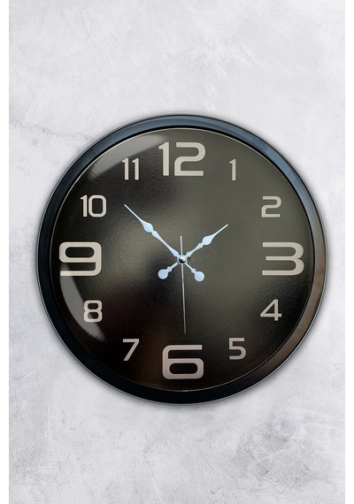 40 Cm Siyah Metal Modern Duvar Saati Diğer