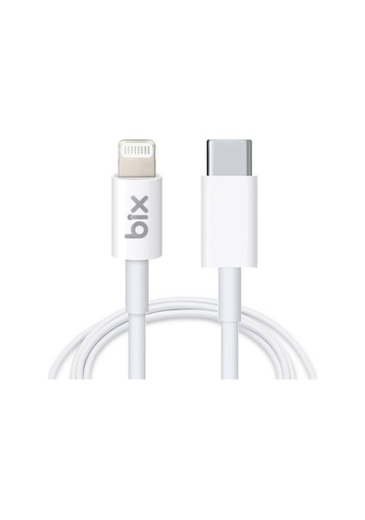 Bix BX-IP02UC Type-C to Lightning iPhone / Apple Uyumlu iPad  Data ve Şarj Kablosu Beyaz 1 Metre