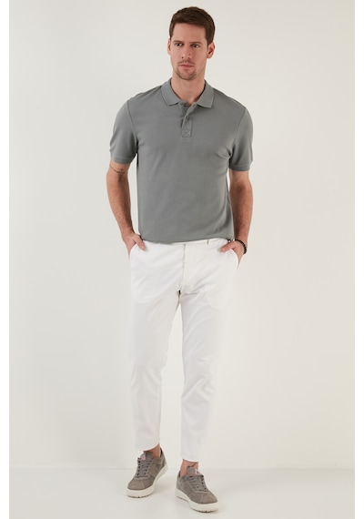 Buratti Pamuklu Regular Fit Düğmeli Erkek Polo Yaka T Shirt 5902281 Açık Haki