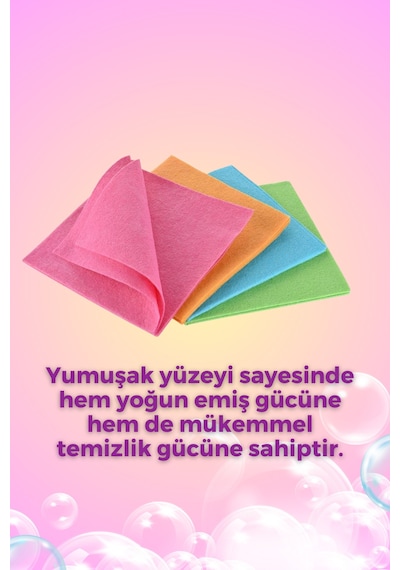Grimorlife 5 Adet Çok Renkli Temizlik Bezi Banyo Mutfak Toz Bezi -dayanıklı Uzun Ömürlü Mutfak Bezi