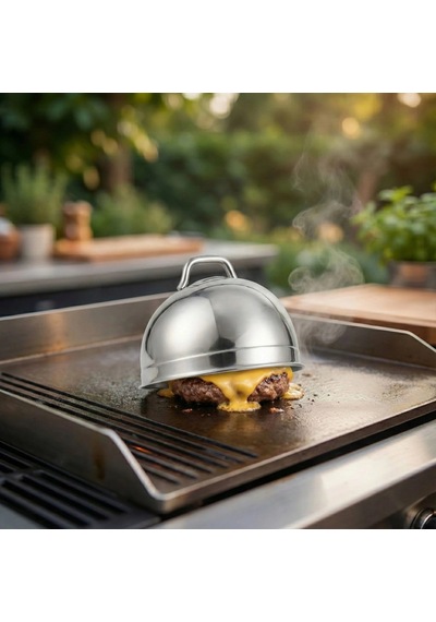 Burger Peynir Eritme Kapağı Ve Hamburger Buhar Aparatı 12cm