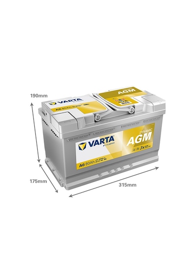 Varta A6 Dynamic Agm Start-stop 12 V 80 Ah 800 Cca Akü-yerinde Montaj
