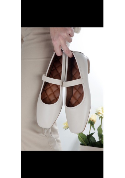 Meyoushoes Lastikli Babet Ayakkabı Açık Bej 40 Kahverengi
