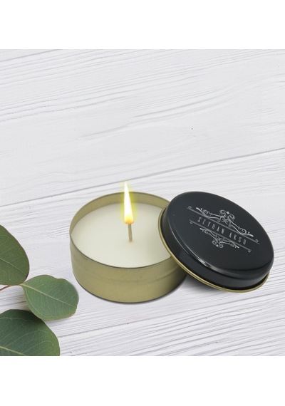 Bk Gift Kişiye Özel İsimli Siyah Metal Kutuda Kokulu Mum-4, Ev Hediyesi, Arkadaşa Hediye, Kokulu Mum