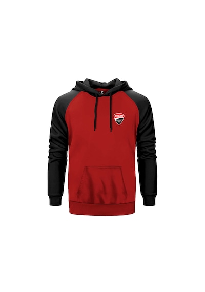 Ducati Corse Logo Kırmızı Renk Reglan Kol Sweatshirt Kırmızı