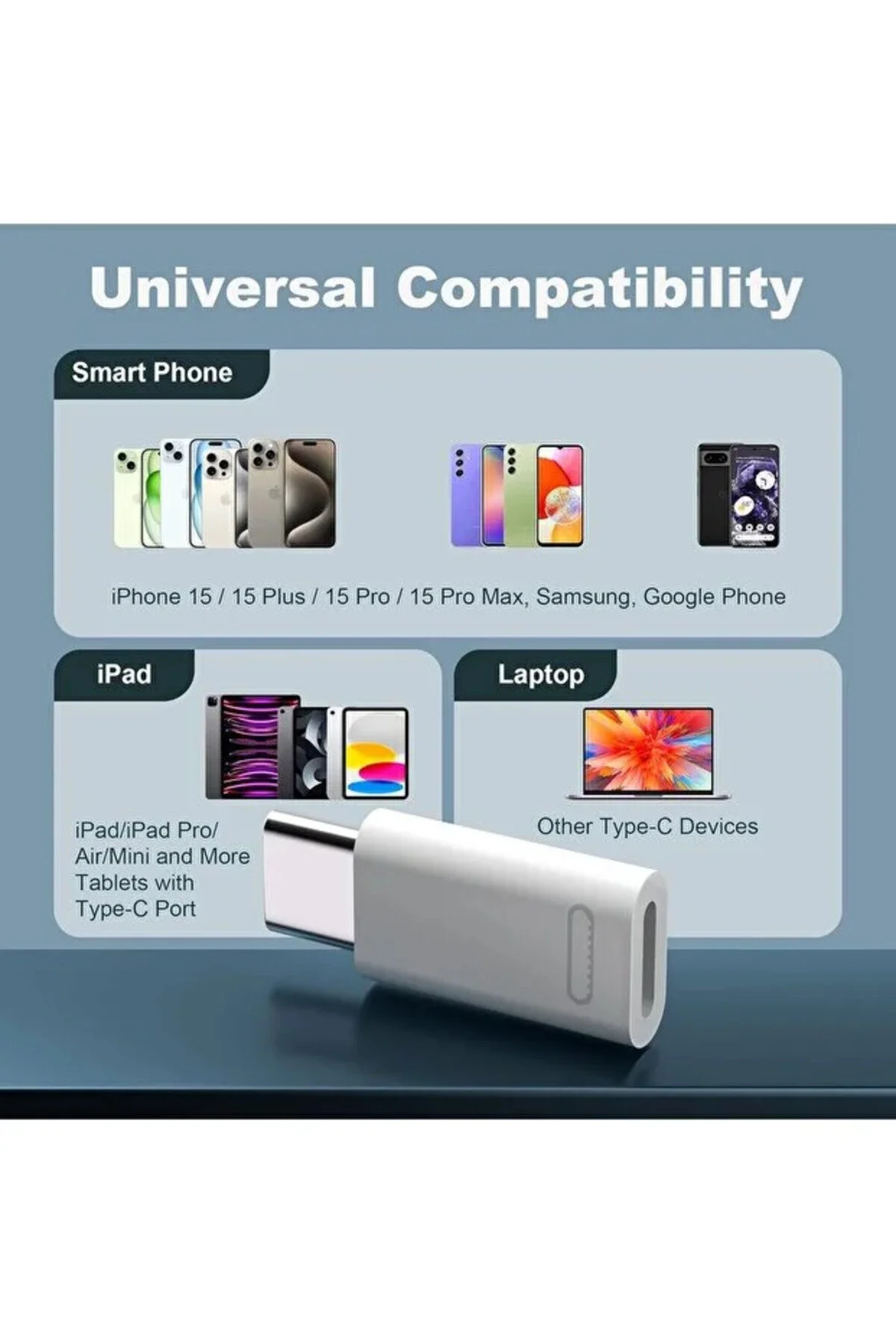 5 Adet Lightning Soketi Usb-c Adaptör, Usb-c Fiş, Lightning Soketi Adaptörü, Lightning İphone 15/15 Pro Max/15 Plus, İpad Pro/air İle Uyumlu Çevirici Dönüştürücü Adaptör Yok