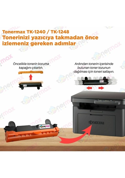 Kyocera Tk-1240 / Tk-1248 Uyumlu Toner 1 Koli 20'li  Paket / Pa2000 / Pa2000w Ma2000 / Ma2000w / Pa2001 / Ma2001