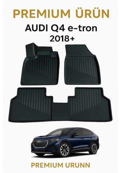 Audi Q4 E-tron 2018+ Uyumlu 3d Oto Paspas Premium