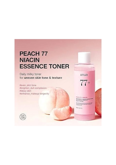 Anua Peach 77% Naıacın Essence Toner Pürüzsüz Ve Parlak Bir Cilt İçin 250 Ml