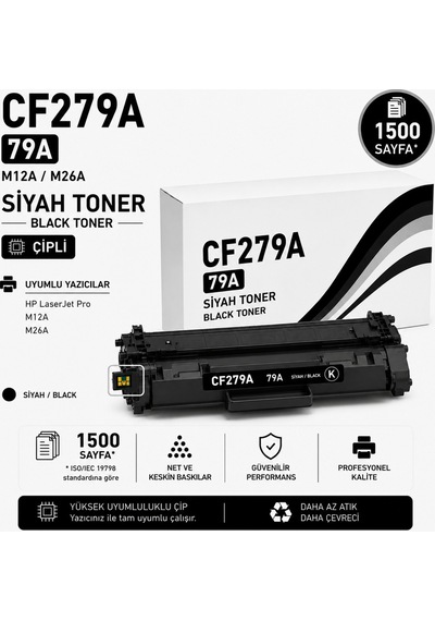 Hp Cf279a-m12a-m26a Siyah 1500 Sayfa