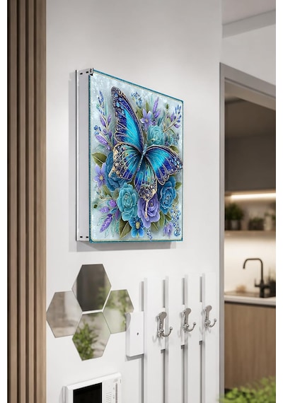 Dekoratif Sigorta Kutusu Kapağı 39x32 Cm Açılır Kapaklı Elektrik Panosu Gizleme Paneli Ss023