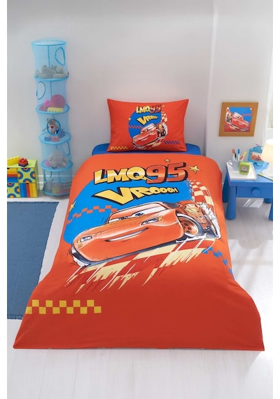 Özdilek Cars Neon Drift Tek Kişilik Disney Lisanslı Lastikli Çocuk Nevresim Takımı Çok Renkli