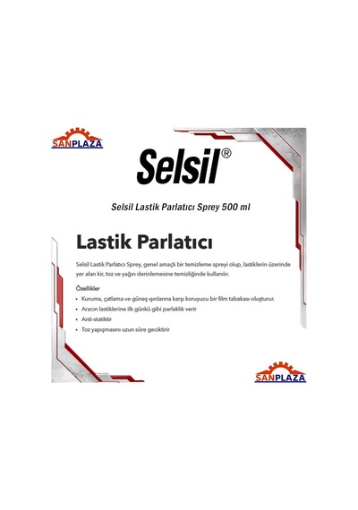 Sanplaza Selsil Lastik Parlatıcı Sprey 500 Ml 2 Adet