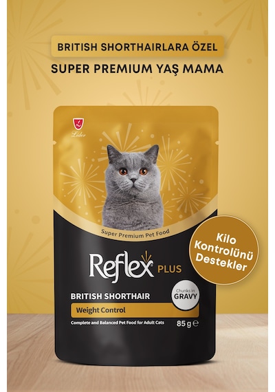 Reflex Plus Britsh Shorthair Yetişkin Kedi Konservesi 85gr X 24 Adet