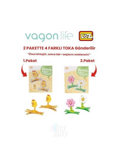 4'lü Saç Toka Seti Önce Birleştir,sonra Tak 2 Paket 4 Adet Gönderilir Yapı Toka Seti Ff 7110-7132