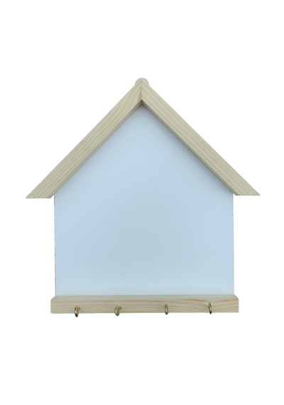 Ahşap Çerçeveli Boyanabilir Açık Anahtarlık Panosu 20x25cm Beyaz