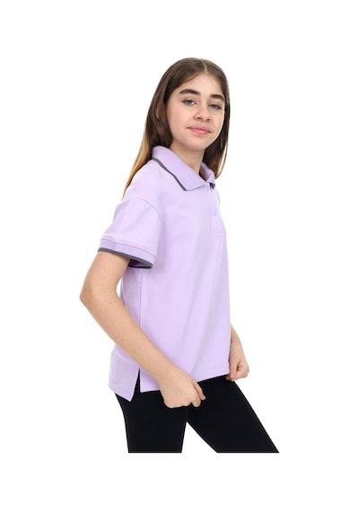 Toontoy Kids Toontoy Kız Çocuk Baskılı Polo Yaka Çıtçıtlı Kısa Kollu Tişört - Yırtmaçlı Lila Toontoy Kids Toontoy Kız Çocuk Baskılı Polo Yaka Çıtçıtlı Kısa Kollu Tişört - Yırtmaçlı Lila