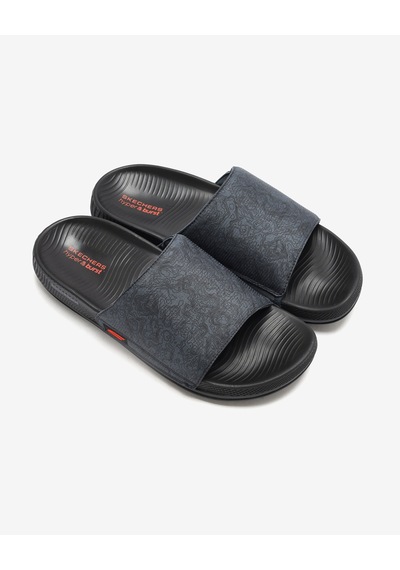 Skechers Hyper Slıde - Topographıc Erkek Gri Terlik 229137 Slt Gri