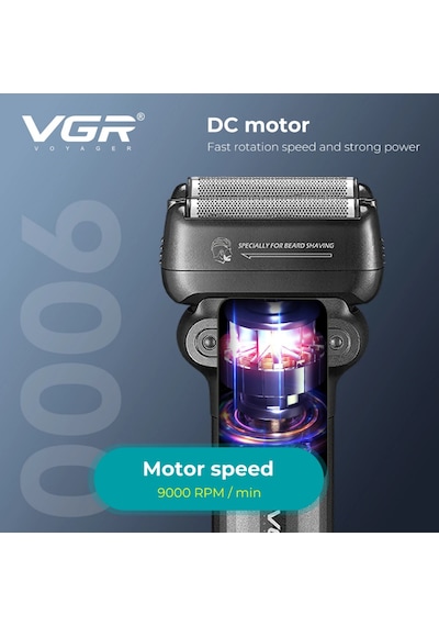Vgr V-368 Profesyonel Yaprak Tıraş Makinesi - Afa Lisanslı, 9000 Rpm Yüksek Hız Ve Islak/kuru