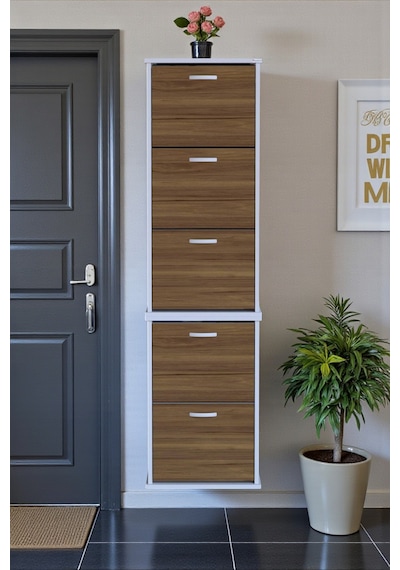 Eliusta Porta 10 Bölmeli Ayakkabılık Ceviz 52 Cm Genişlikte 52x193x26 Cm Duvara Monte Ayakkabılık Ceviz Eliusta Porta 10 Bölmeli Ayakkabılık Ceviz 52 Cm Genişlikte 52x193x26 Cm Duvara Monte Ayakkabılık Ceviz