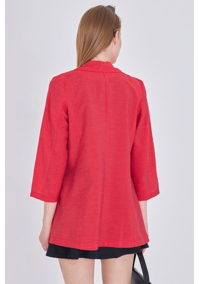 Armonika Kadın Kırmızı Cepli Oversize Ceket Arm-25y001064