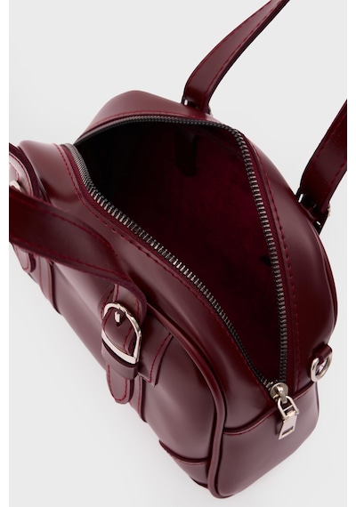 Shule Bags Peggy Oval Çapraz Çanta Bordo Bordo