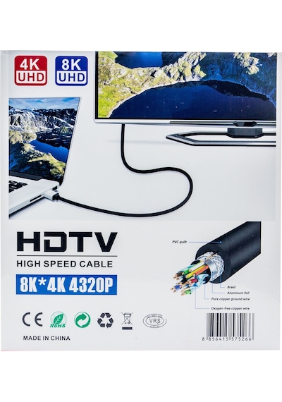 10m Hdmı Kablosu 4k 60hz, 8k, 4k 120hz Destekli Altın Kaplama Konektör Dayanıklı Pvc Kaplama