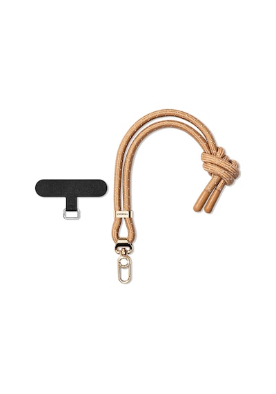 Youngkit Yq002 Yansıtıcı Şerit Desenli Cep Telefonu Bilek Askı İpi Kahverengi