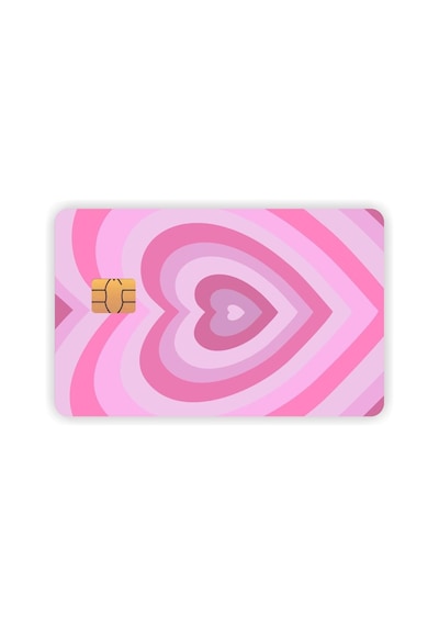 Pembe Kalpli Kart Kaplama Sticker Kart Etiketi, Qa4209545735