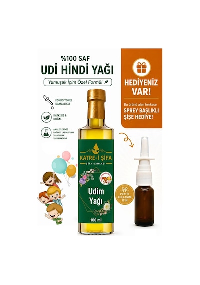 Katre-i Şifa Udim Yağı Çocuklar için Yumuşak İçim Udi Hindi Yağı 100 ML