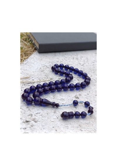 Sıkma Kehribar Tesbih 12 Mm Sıralı Sistem Püsküllü Usta İşçilik Hediyelik Ahşap Kutulu Şık Tasarım Lacivert - 878933747 Lacivert - 878933747 Lacivert