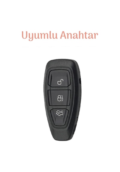 Lüx Ford Focus Fiesta Kuga Mondeo Smax Cmax Ecosport Nano Anahtar Kılıfı Siyah Silver Gümüş Renk