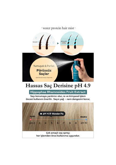 Lador Hasarlı Saçlar İçin Kurutma ve Kimyasal İşlem Öncesi Saç Koruyucu Sprey Lador Wonder Pic Hair Water