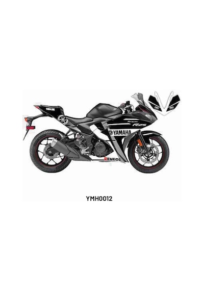 Yamaha Yzf-r25 2014-2018 "black Racer" Tasarım Motosiklet Sticker Etiket Kaplama Modeli