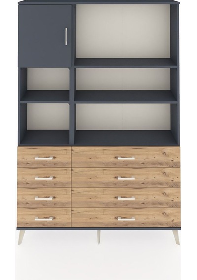 Arges Dolap 7 Raflı 8 Çekmeceli Tek Kapaklı 132x30x195 Antra... Antrasit Arges Dolap 7 Raflı 8 Çekmeceli Tek Kapaklı 132x30x195 Antra... Antrasit