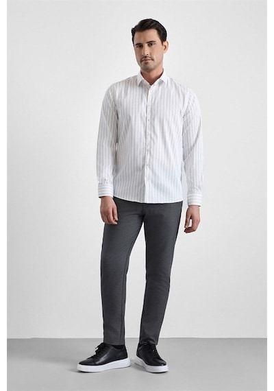 Süvari Lacivert Slim Klasik Yaka Casual Gömlek Gm1008400365-m09